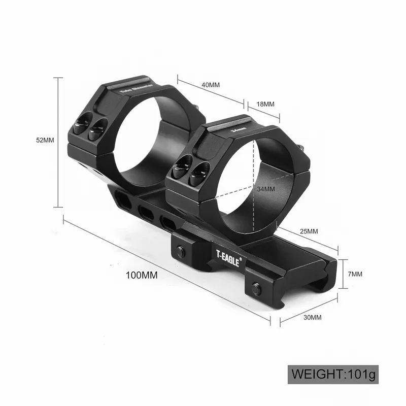 Imagem -06 - T-eagle-optical Airsoft Arma Armas Lunettes mr Pro 3x30ir 34 mm Tubo Rifle Escopo para Caça Mira Pistola Riflescope