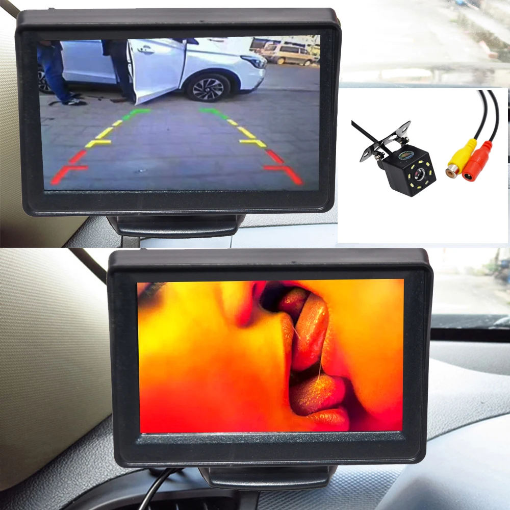 Parkplatz Auto Rückansicht Kamera Breite Grad 4,3/5 Zoll TFT LCD Farbe Display Monitor Wasserdichte Nachtsicht Rückfahr Backup – Detail 12
