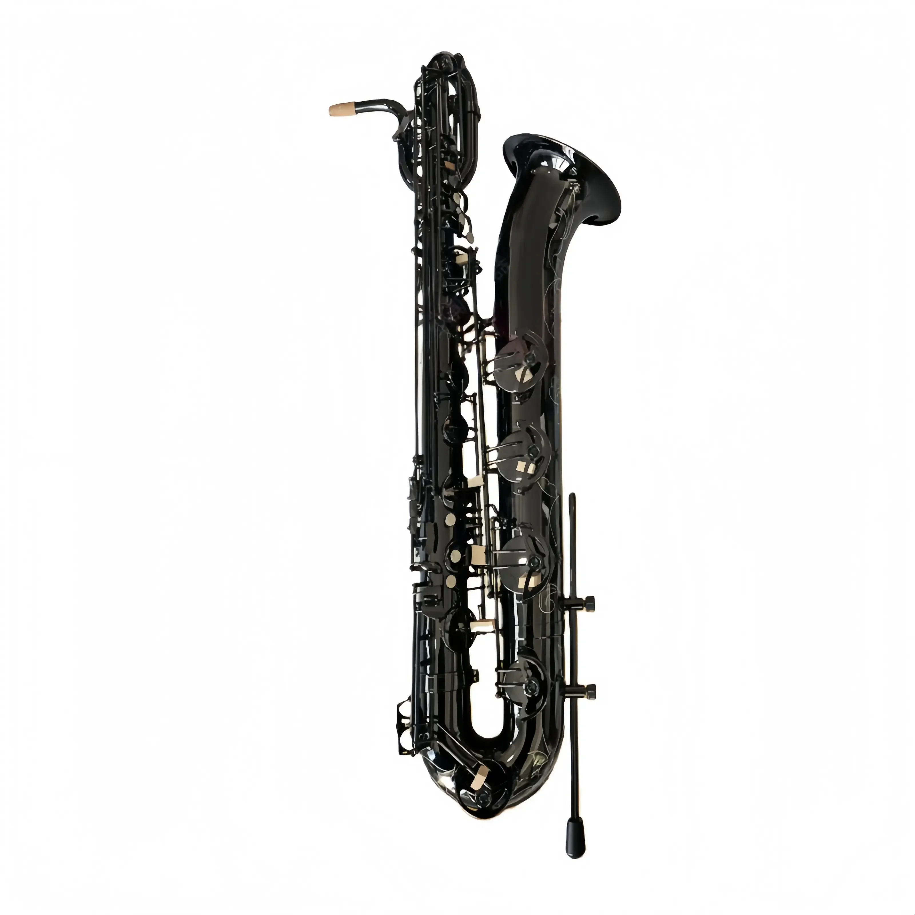 Factory Wholesale Professional Eb Upper Bass Saxophone Black Nickel Appearance Brass Material Rust Resistant Baritone Saxophone