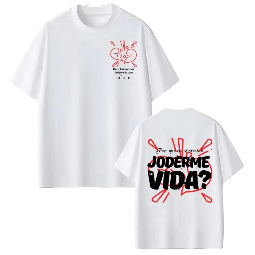 Rapper Dani Fernandez Joderme Lavida Fashion Print T-shirt 2026 Spring summer Unisex Vintage T Shirts Cotton T-shirts Fan Gifts