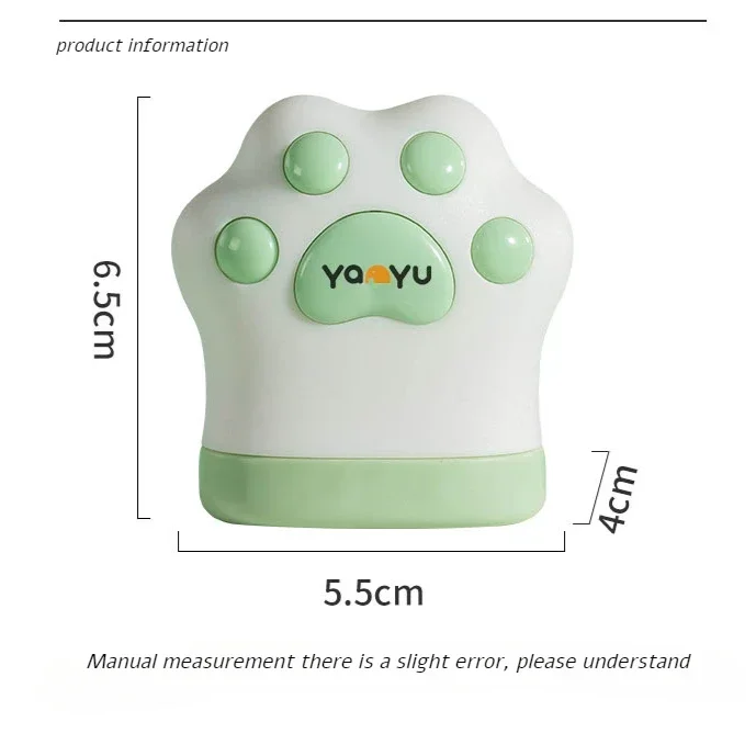 Cm/Inch Cute Cat Paw Shaped PU Tape Measure Mini Portable One-click Retract Soft Ruler for Human Body Chest Waist Hips Measure