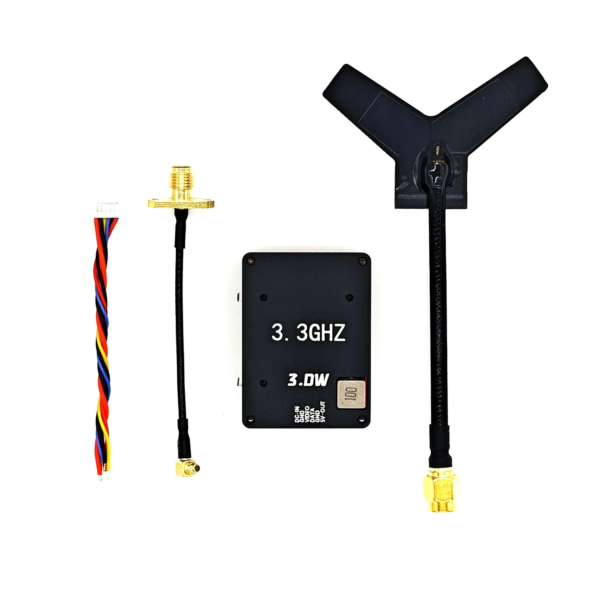 3.3G 3W VTX Launch Connection Transmitter Long Distance Crossing Machine Image Transmission High-power Drone Accessories