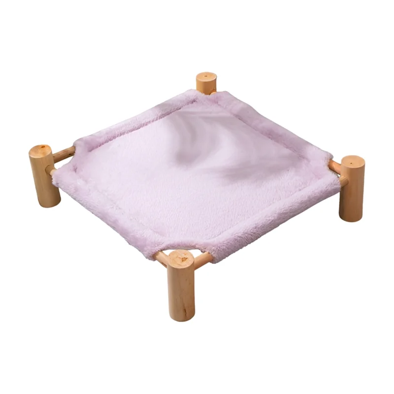 AAAC-Elevated Pet Bed, Cat And Dog Stool Bed, Pet Chair With Wooden Legs, Plush Pet Bed, Puppy Sofa