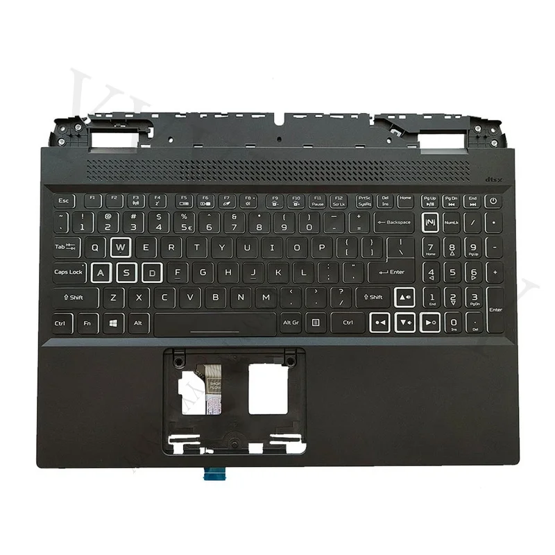 Y+ Brand new from the USA, suitable for Acer Nitro 5 AN515-58, palm rest with backlit keyboard, white, 6B.QFMN2.001