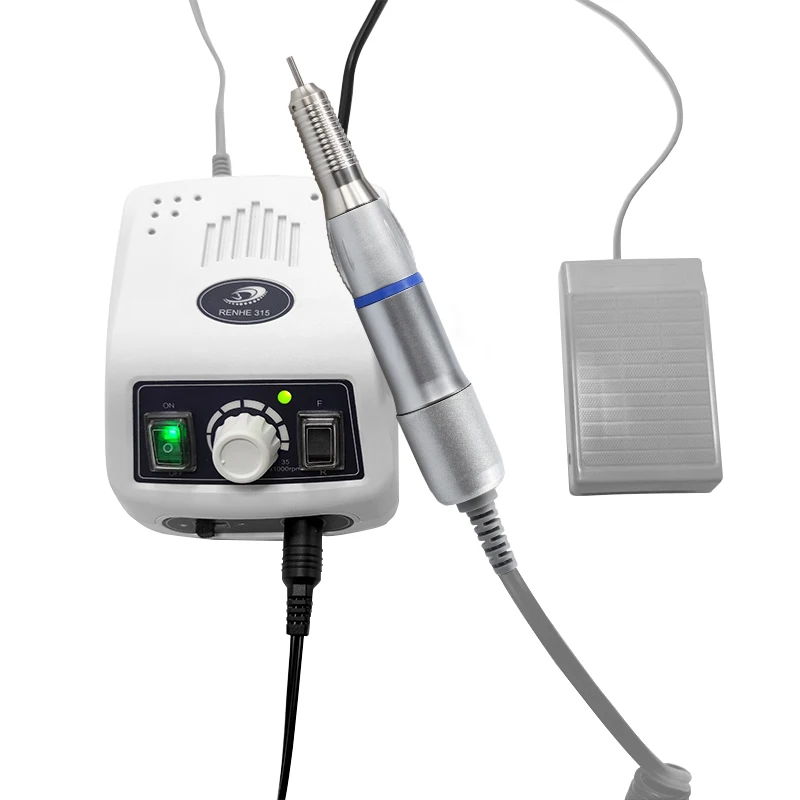 Rhjc renhe315 forte micromotor 107 handpiece pedicure broca unhas 35000 profissional elétrica