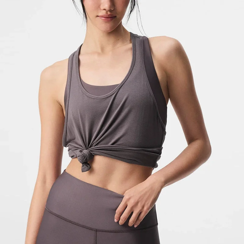 Women Yoga Top Seamless Sport T Shirts Fitness Clothes Sleeveless Yoga Shirt Gym Top Running Active Wear Sport Top
