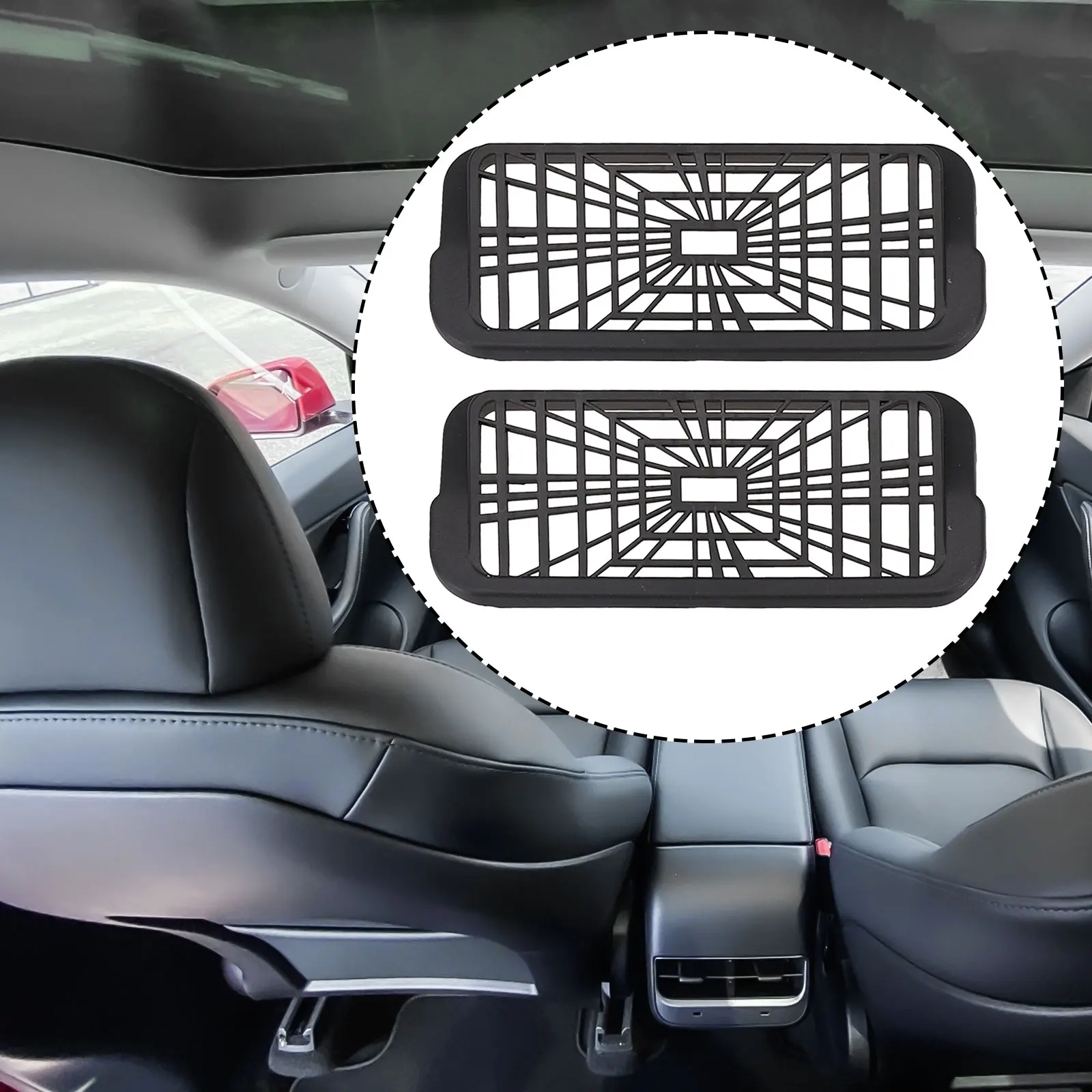 

Крышка на вентиляционное отверстие автомобиля, эстетическая решетка для защиты заднего сиденья автомобиля от блокировки, долговечность, для Tesla Model 3