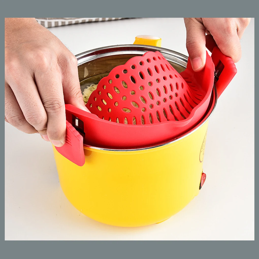 Adjustable Clip Filter For Pot Innovative For Easy Drainage And Anti Overflow Thick Silicone Kitchen