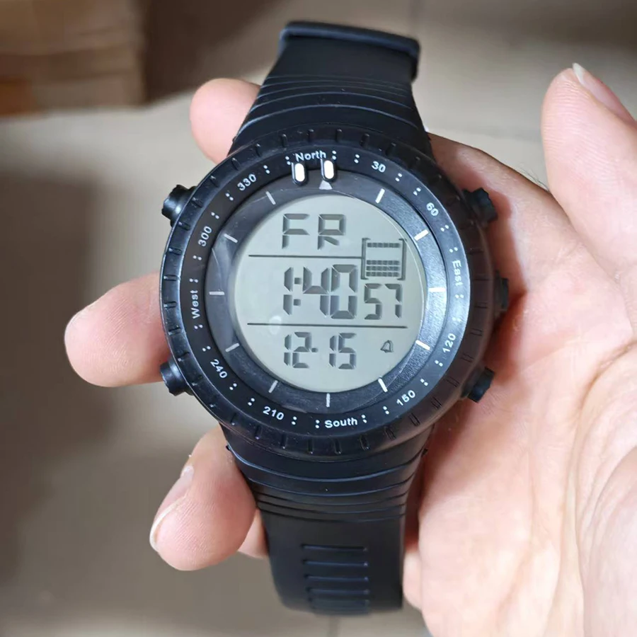 Men's Sports Watch Outdoor Multifunctional Waterproof Shock Resistant Large Dial Luminous LED Digital Watch For Man Student Kids