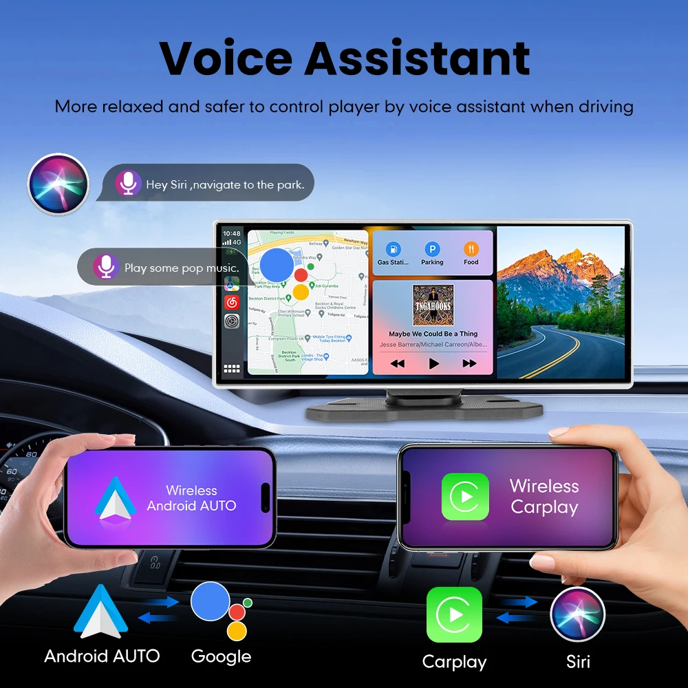 11,26-дюймовый встроенный автомобильный беспроводной Carplay Android Auto GPS-навигация Универсальный видеорегистратор Приборная панель Wi-Fi FM AUX BT SIM TF