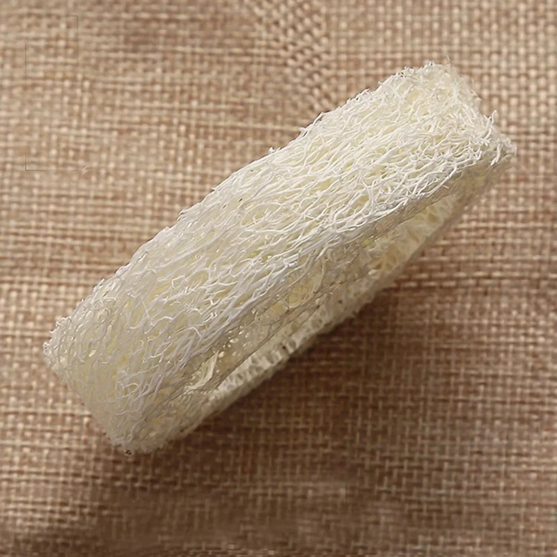 300Pcs Natural Loofah Luffa Loofa Slices Handmade Loofah Soap Box Tray Tools Cleaner Sponge Facial Soap Holder