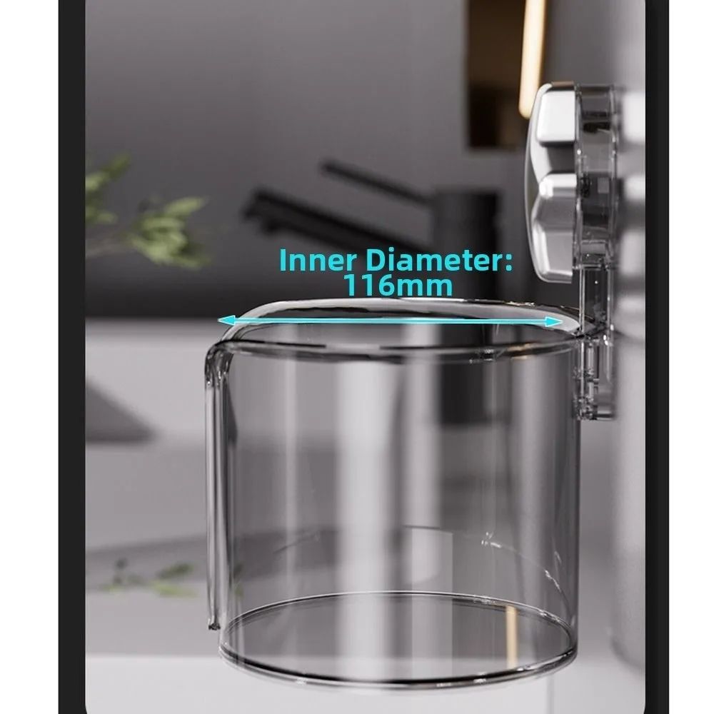 Transparent Suction Cup Tissue Box Large Capacity No Drilling Paper Towel Storage Rack Star De sign Smooth Roll Paper Container