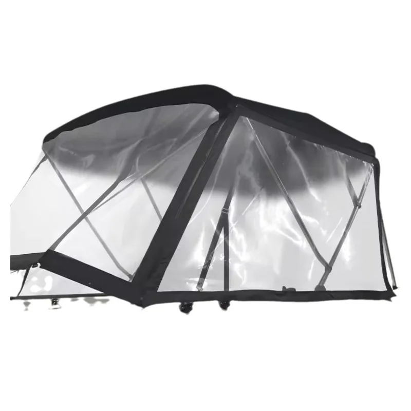 

Marine windshields, awnings, yacht rainproof awnings with PVC windshields