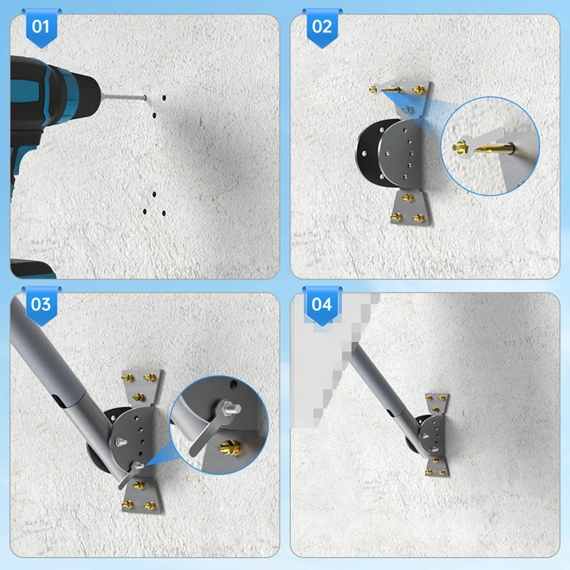 Kit di montaggio regolabile per staffa Eave Starlink V2 Supporto satellitare Pratico kit di montaggio su palo per piatti Internet