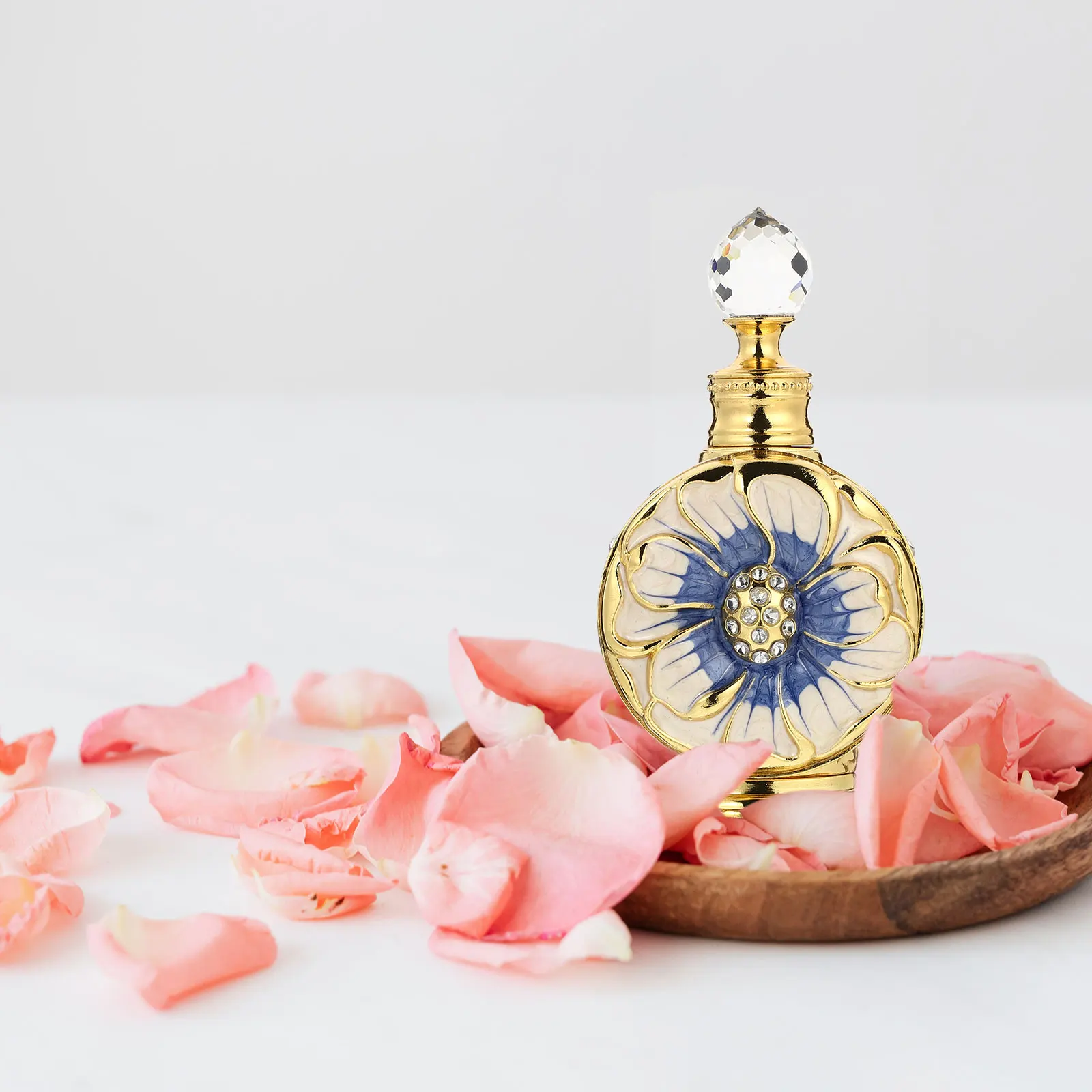 

Essential Oil Bottle Glass Empty Tight Sealing Travel Perfume Storage Safe Durable Creative Shape Rose Flower