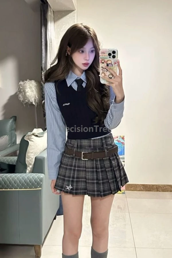 

2025 korean style girls' daily academy style jk uniform fashionable design sense temperament school uniform autumn warm outfit