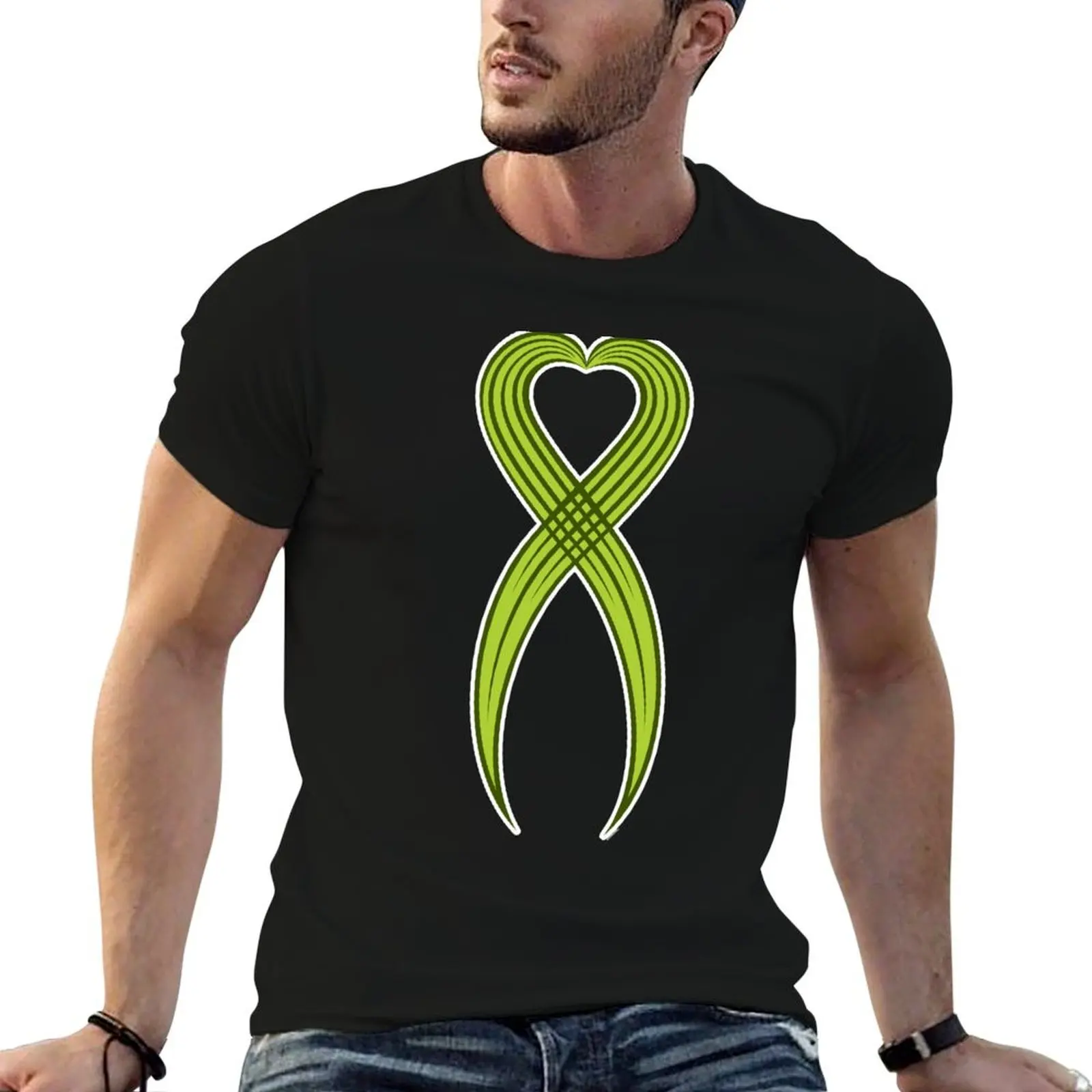 

Lime Green Color Non-Hodgkin's Lymphoma Ribbon T-Shirt vintage graphic tee anime figures clothing for men