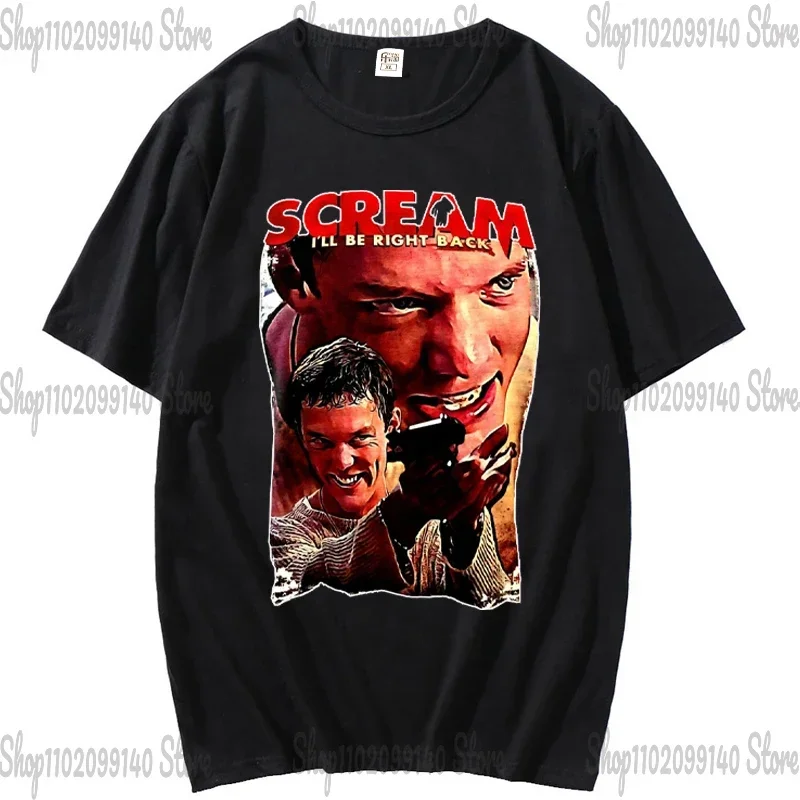 Scream Movie Billy Loomis T Shirt Men Women's Pure  Humorous T-Shirts Crew Neck Halloween Horror Tee Shirt Clothing Gift