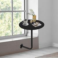 Round Table Nordic Simple Wall Mounted Convenient Metal Pub Dining Table for Small Space for Bedside Bar Living Room