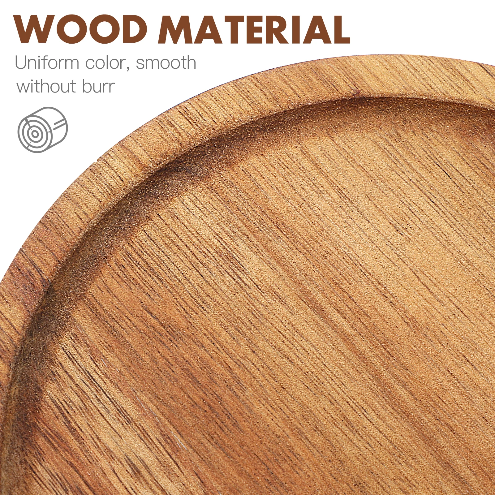 

Round Wooden Tray Decorative Serving Trays Portable Holders Dividers Food Tray Rustic Kitchen Accessories