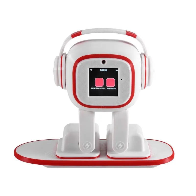 MACH-AI Robot Desktop Companion Interactive Chatbot Voice Assistant Dancing Robot With Magnetic Snowboard Charging Base