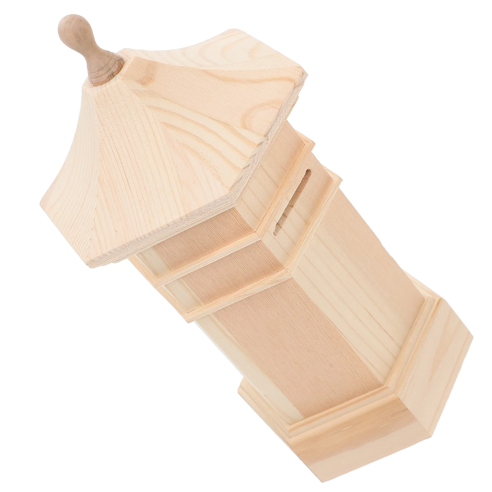 صندوق خشبي غير مكتمل يمكنك صنعه بنفسك حرفة فنية للأطفال صندوق تغيير إبداعي بنك العملات المعدنية أداة تعلم مونتيسوري لتوفير المال #1