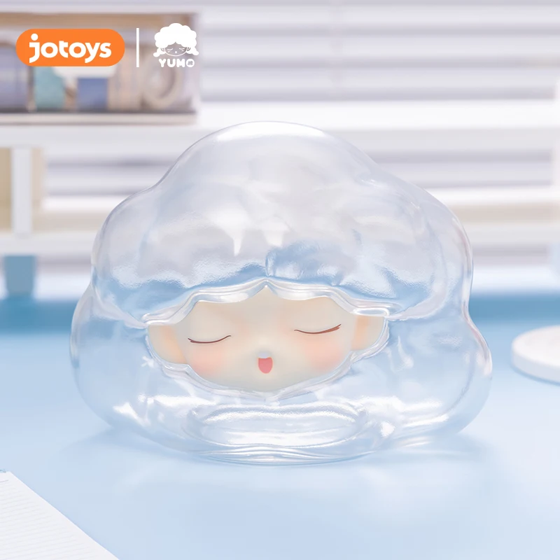 JOTOYS YUMO Cloud Vinyl Storage Jar Mini Figure antipolvere cornice trasparente Cute Anime Figure Desktop Ornaments Collection