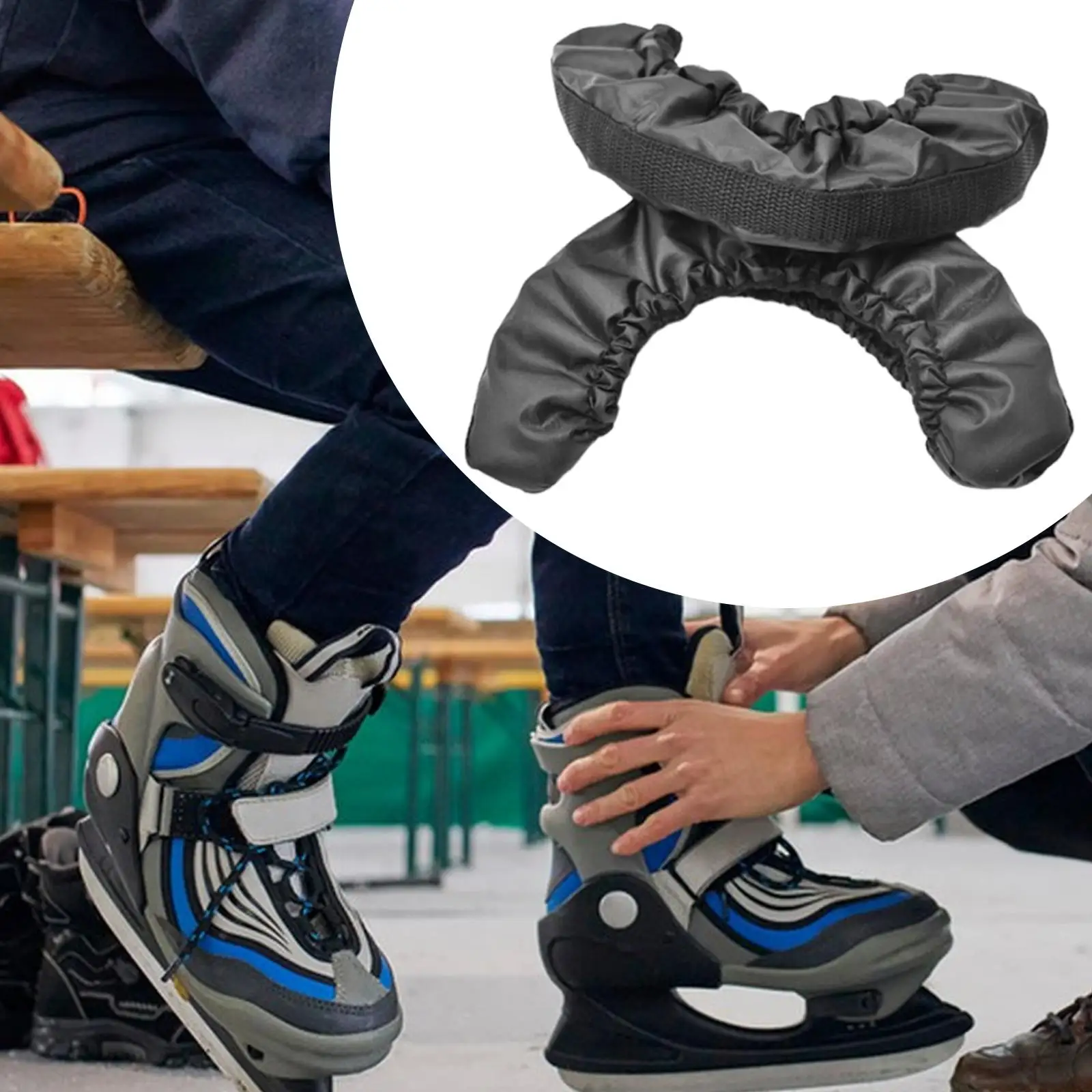 アイススケートブレードカバー、スケートカバー、便利なソフトウィンタースポーツホッケーフィギュアスケートガード保護ホッケースケート用