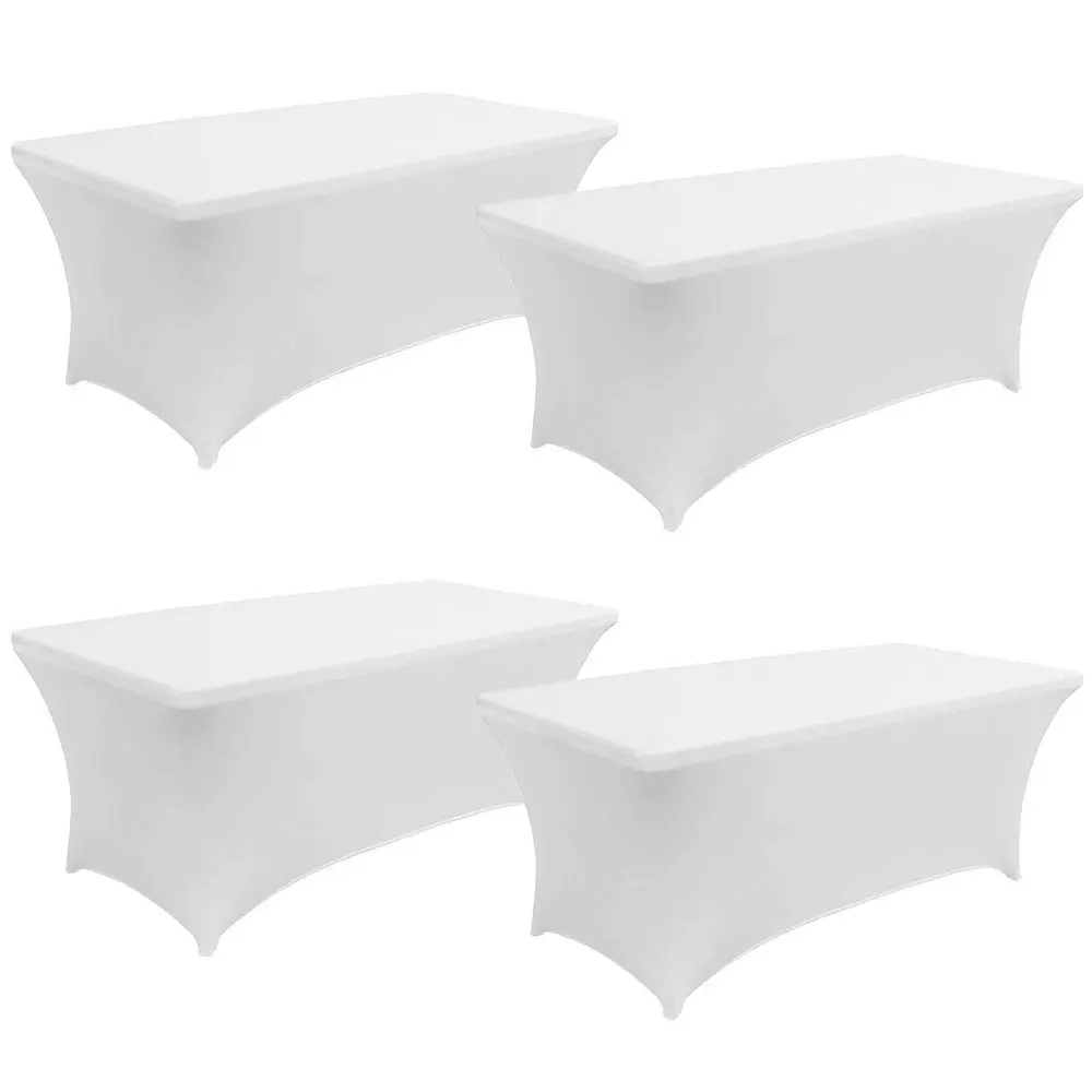 

Однотонная скатерть из спандекса для складных столов, прямоугольная, моющаяся, устойчивая к сминанию, из полиэстера