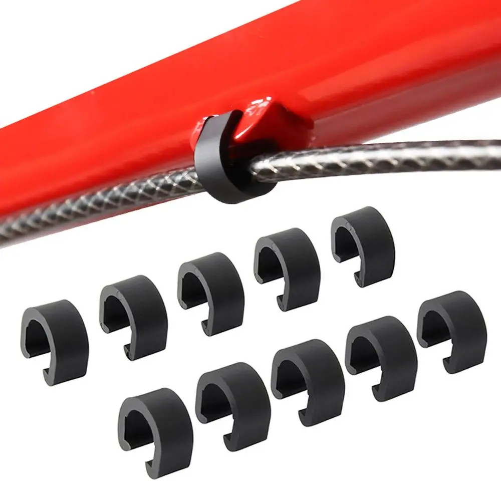 MTB Road Bike Fixed Tubing Clips Shifter Cable Buckle Bike C-Clips Brake Shift Cable Clamp U Buckle Line Pipe Buckle