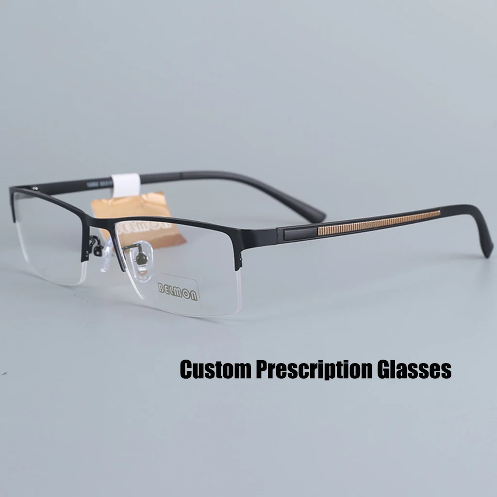 Custom Prescription Glasses Men Multi-Focal Progressive Photochromic Anti-Blue Light Myopia Hyperopia Male Eyeglasses
