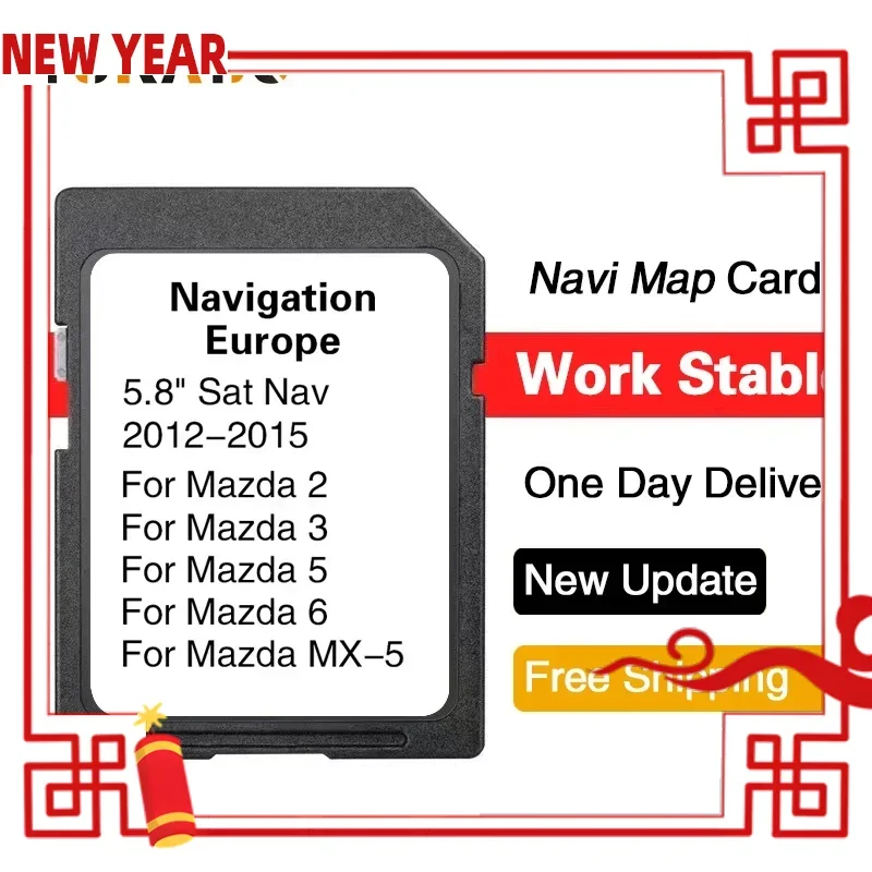 

8GB GPS Update Software AVN1 units Navigation Europe Britain Maps for Mazda 2/3/5/6/MX-5 Car Sat Nav Update SD Memory Card