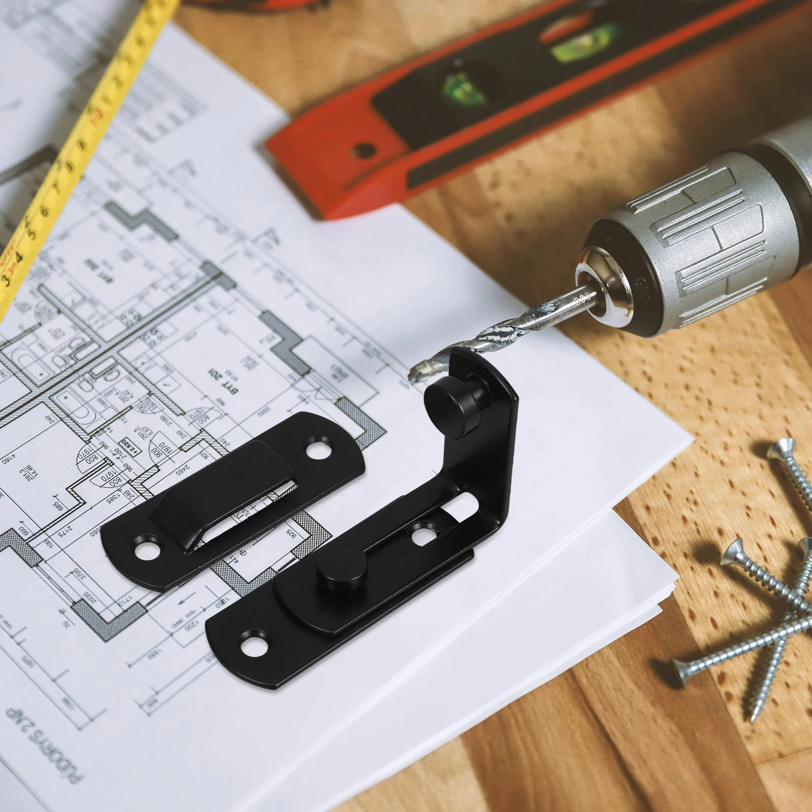 

1Set Barn Door Lock Sliding Door Latch Carbon Steel Heavy Duty American Style Secure Latch for Barn Shed Gate Outdoor Privacy