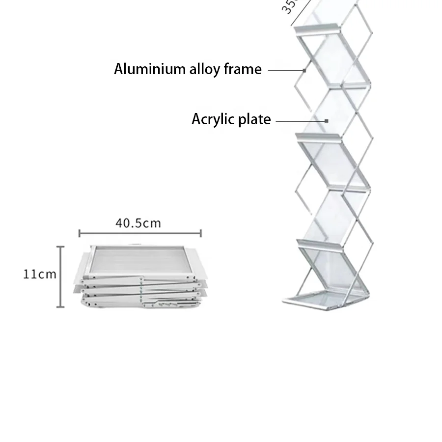A4 Portable Fashion   Holder Foldable Literature Rack Magazine Rack Catalogue Stand Brochure