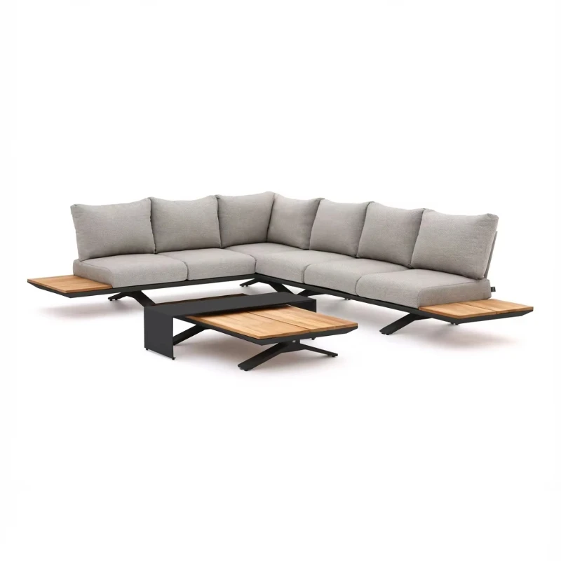 Modern L-shaped aluminum eco-friendly terrace sofa set waterproof outdoor garden