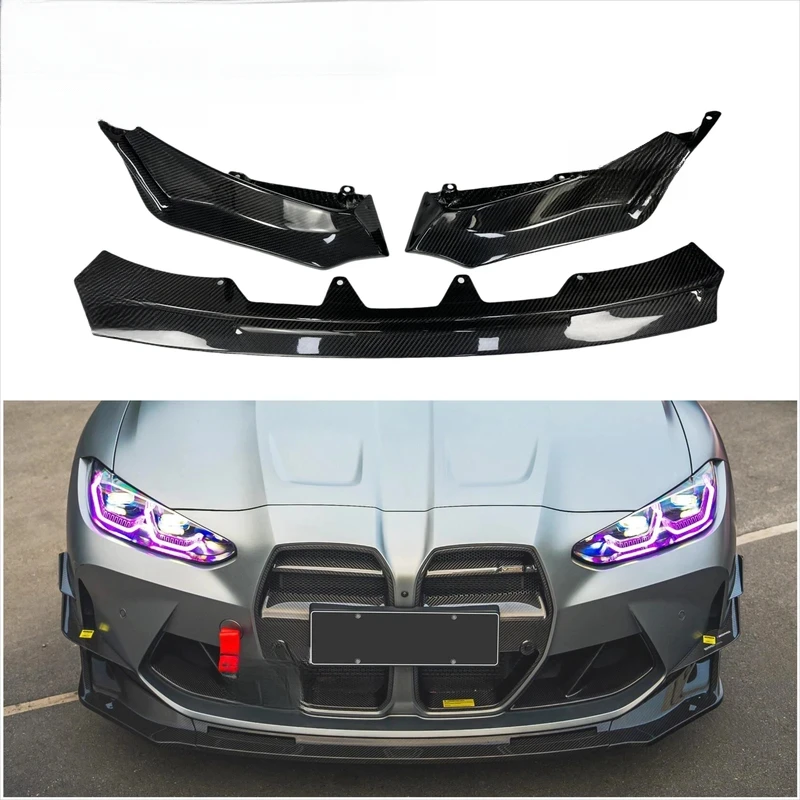 

Dry Carbon Fiber Front Lip Accessory Trim for G80 G81 G82 G83 M3 M4 Real Carbon V Style Upgrade Front Bumper Sp
