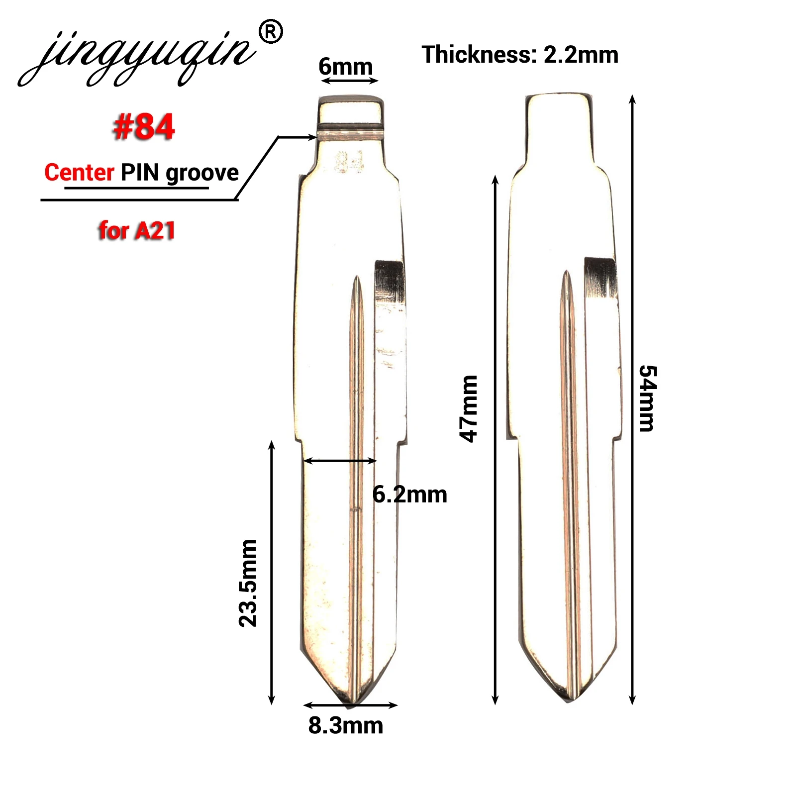 jingyuqin Flip KD key Blank for CHERY A3 A5 FULWIN TIGGO E5 A1 COWIN EASTER QQ3 QQ6 A21 S21 43 44 51 55 59 63 78  84 154 blade