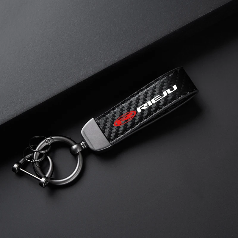 High-Grade Carbon Fiber Motorcycle Keychain Holder Keyring For Rieju Accessories