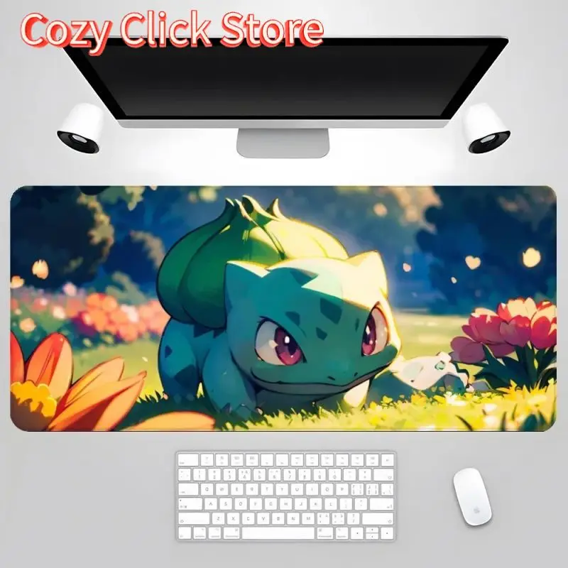 ポケモンフシギダネマウスパッドゲーマー Pc ゲームアクセサリーラバーマットデスクマットマットキーボードキャビネットマウスラップトップ