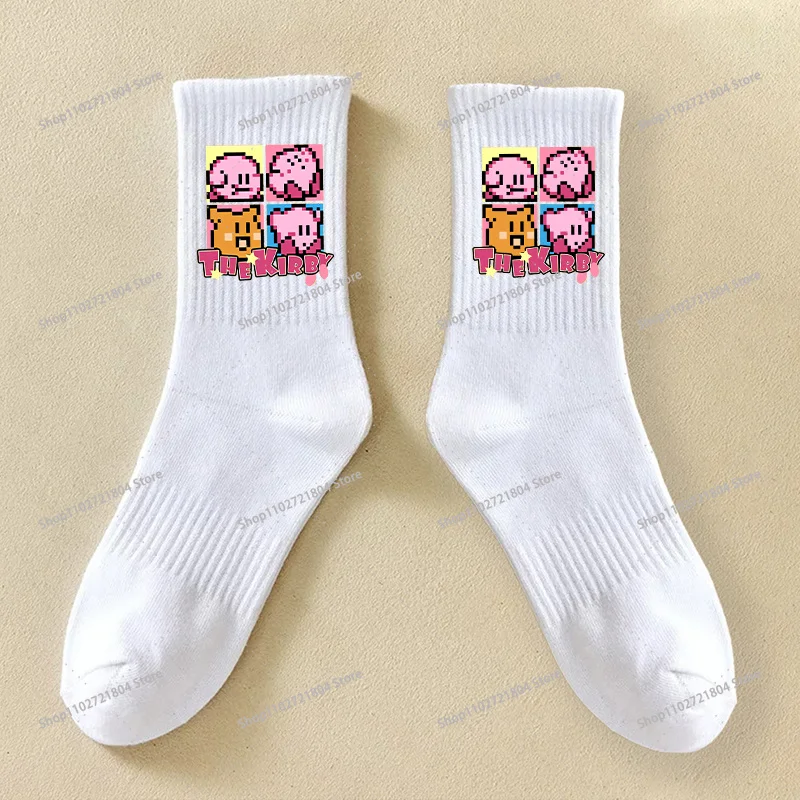 Kirbys Sports Sweat-proof Stockings for Students Anime Cartoon Printed Socks Men Women Versatile Fashion Odorproof Stocking view 3