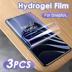 3 szt. Folia hydrożelowa pełna osłona ekranu dla OnePlus 11 10 9 8 7 Pro 8t 7t 6t 9r Nord 2 ochronne akcesoria do nie szkło