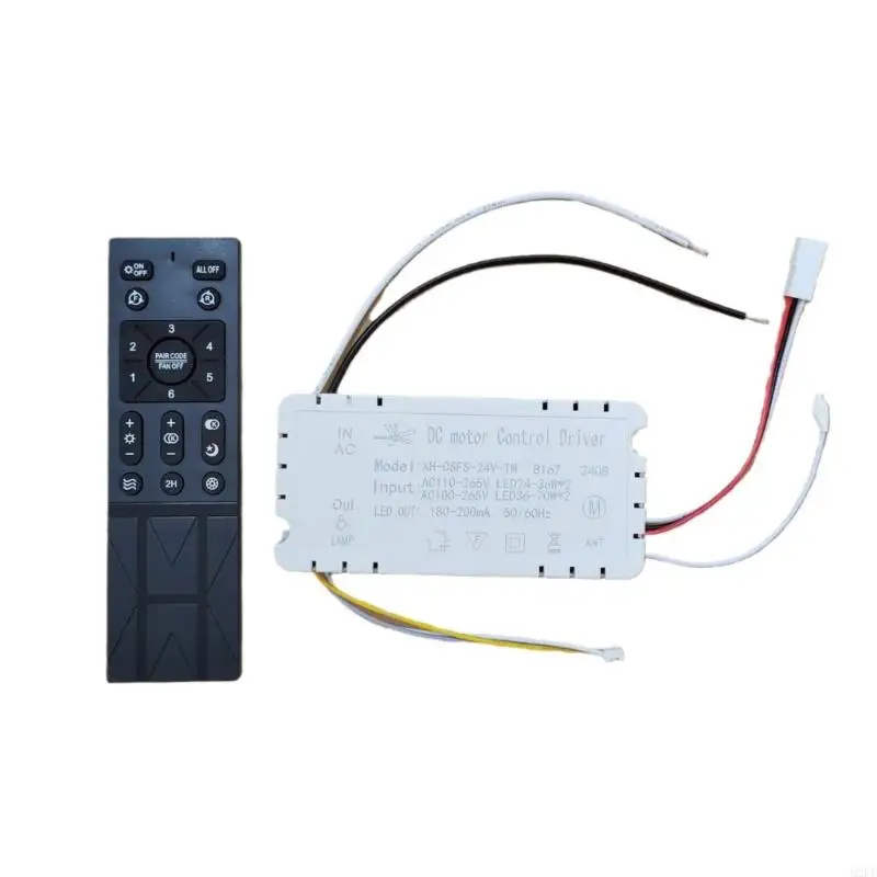 2025 Nouveau contrôleur d'éclairage ventilateur plafond invisible avec vitesse réglable à distance sans fil