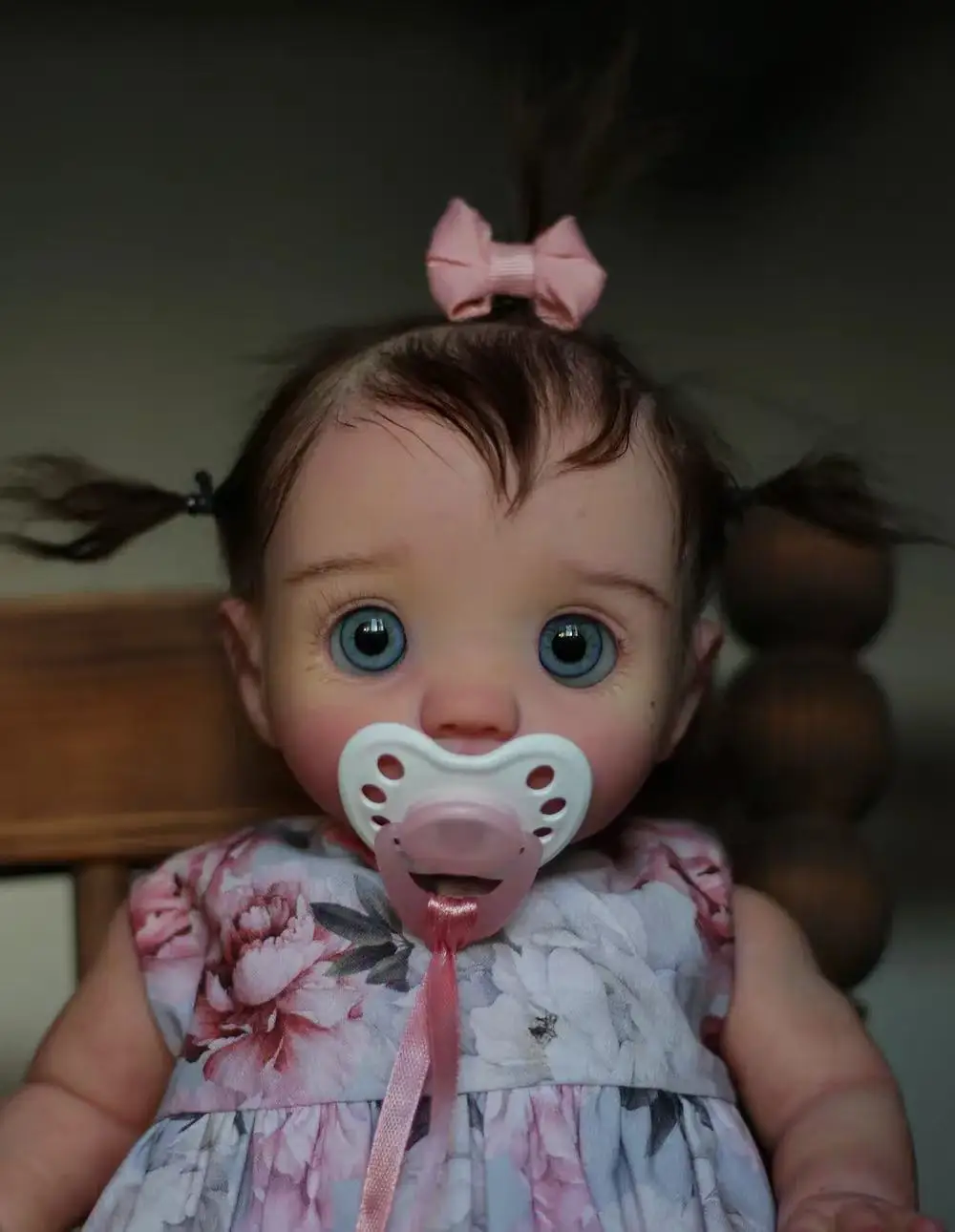 FBBD Customized Limited Supply 16inch Reborn Baby Peeka With Hand-Rooted Hair Already Finished Doll With Different Dress