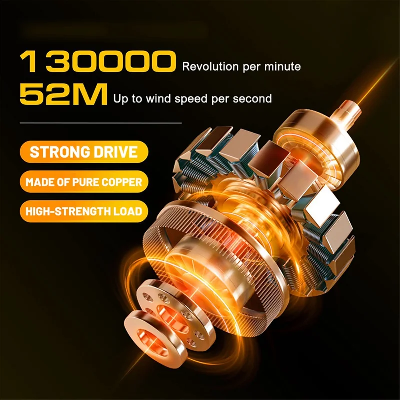 AB45 130000 دورة في الدقيقة منفاخ هواء قوي توربو مروحة عنيفة مع 2 فوهات 52 متر/الثانية يده توربو مروحة نفاثة مجفف سيارة فرش السيارات