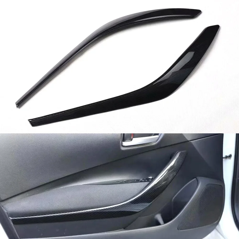 

For Toyota Corolla 2019-2021 Car Door Interior Handle Armrest Decoration Strips Trim Styling New Molding 2pcs