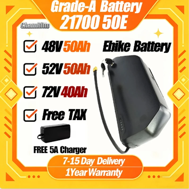 

Polly Electric bicycle bike battery Downtube Hailong DP7 48V 52 36 60 72V 20 25 30ah 35 40 50Ah 60Ah 3000W 21700 Lithium Battery