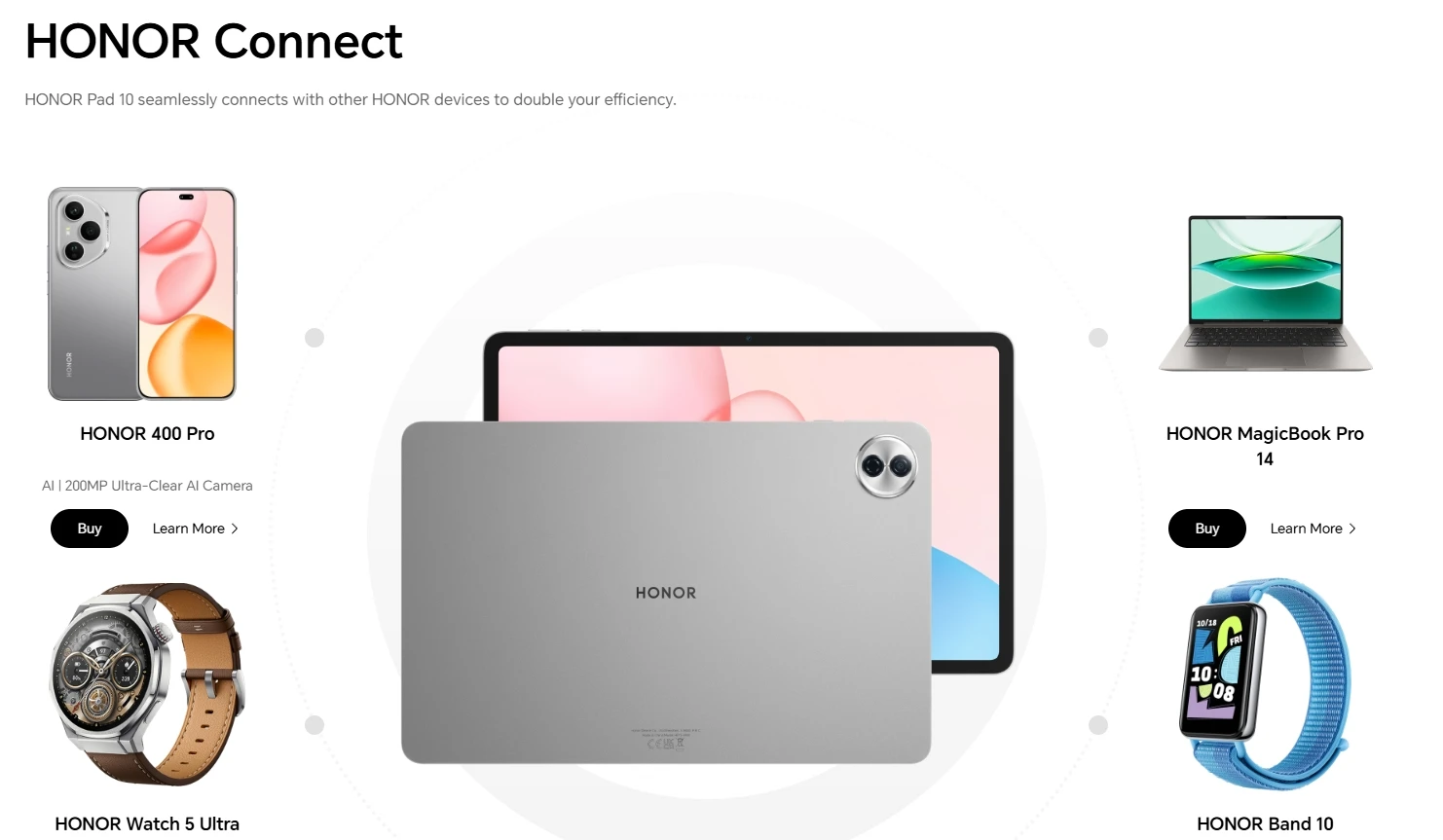 Global Version HONOR Pad 10 2.5K 120Hz 12.1" Tablet 10100mAh Large Battery 35W Charging 6 Speakers Slim Metal Body