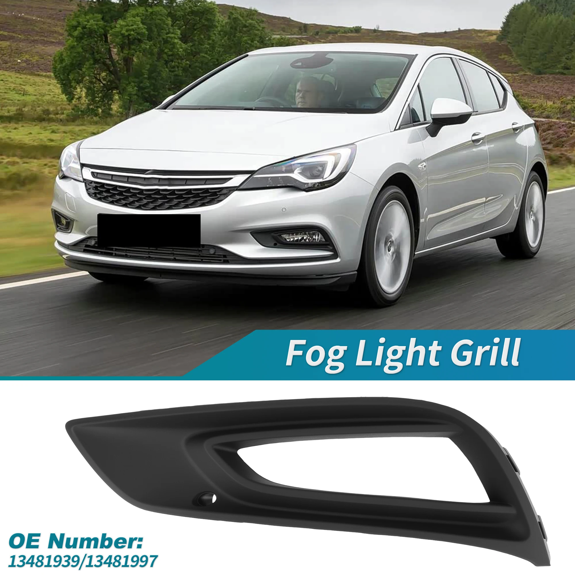 UXCELL 13481939 Front Left Fog Light Grille for Vauxhall for Astra K 15-20
