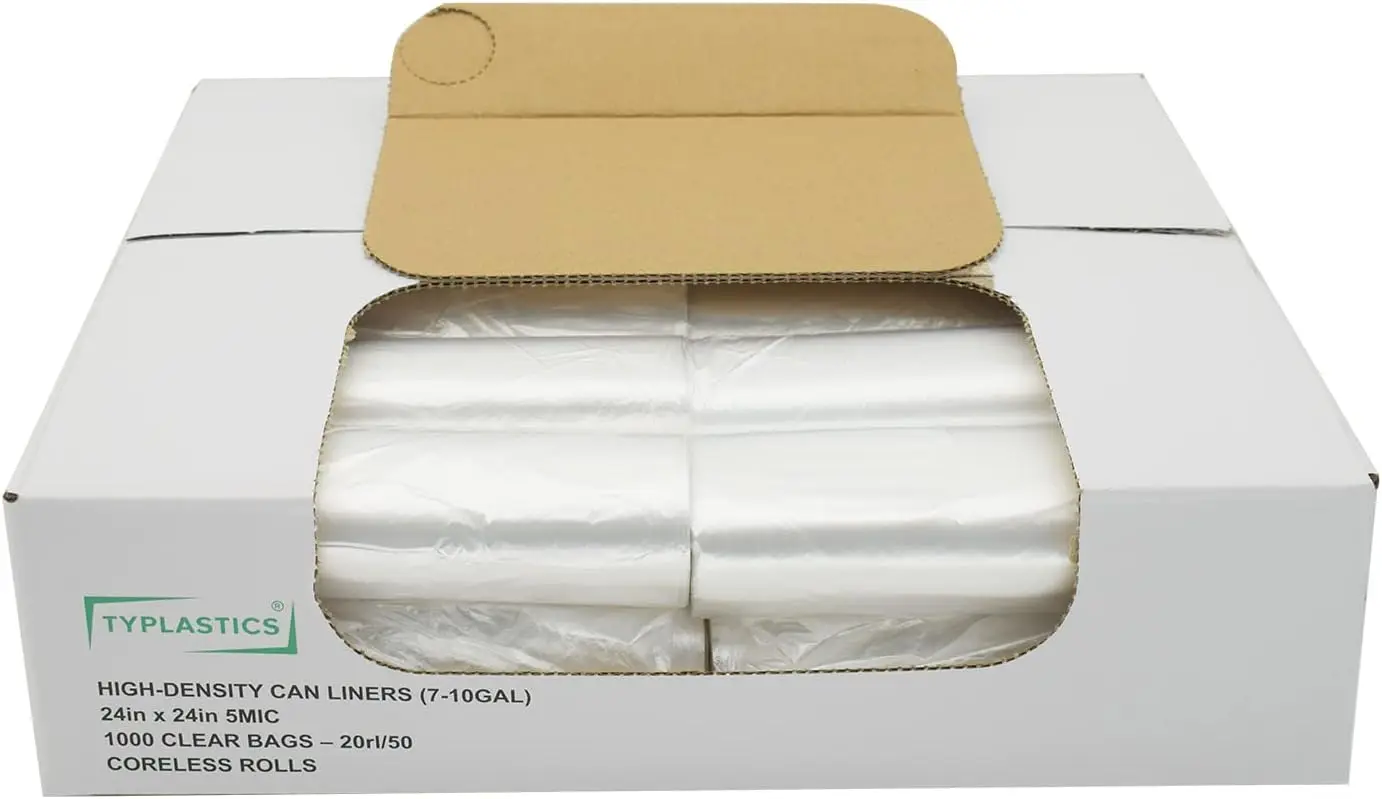 

1000 Count Garbage Bags on Perforated Roll, 7-10 Gallon Multipurpose for Office Home Commercial Use, 24x24 Inches