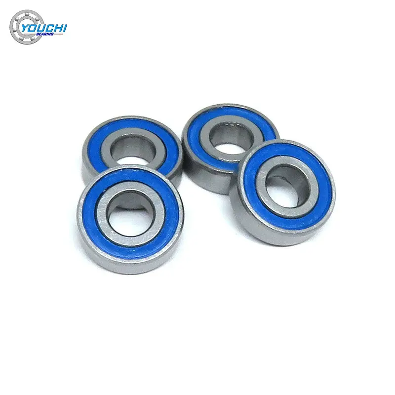 10pcs MR125 2RS Bearing 5x12x4 mm Blue Rubber Seals Ball Bearing MR125-2RS MR52RS 5*12*4 ABEC-3 Miniature RC Bearing